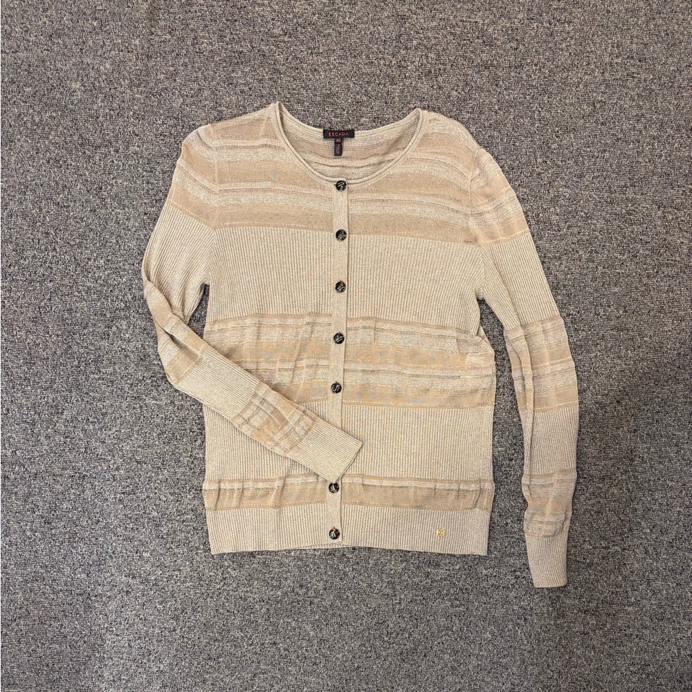 Escada Beige/Metallic Cardigan